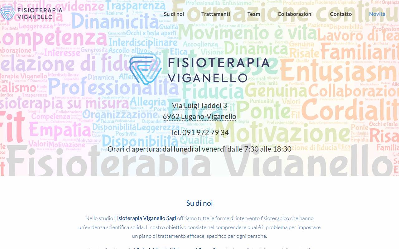 Anteprima del sito: Fisioterapia Viganello Sagl