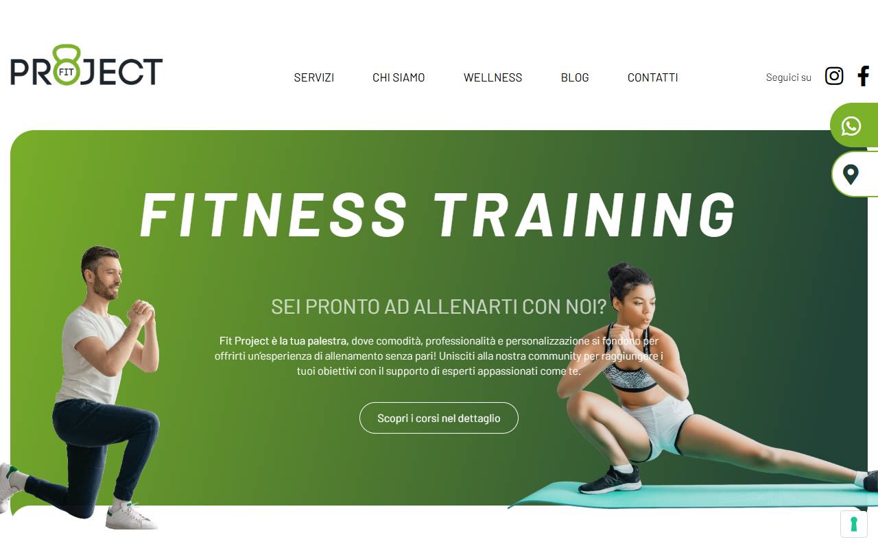 Anteprima del sito: FitProject Sagl