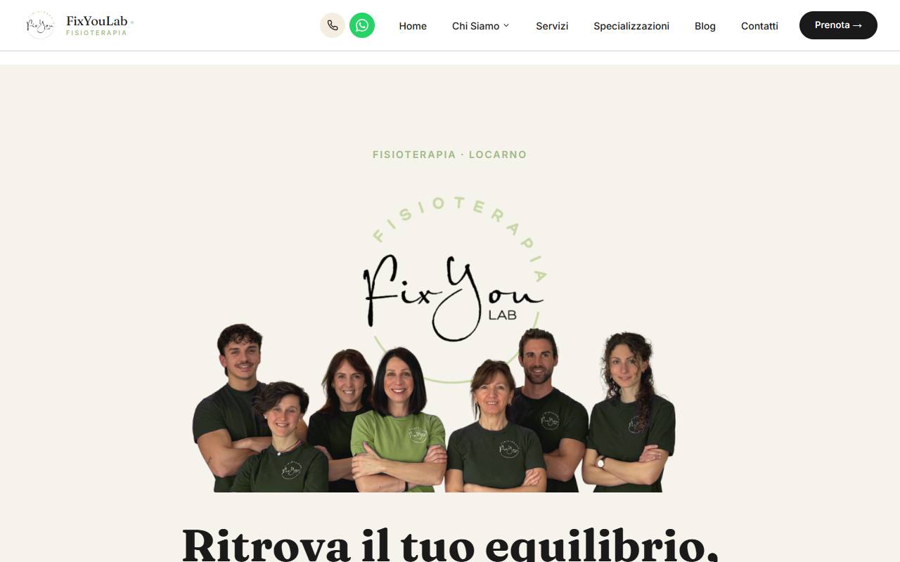 Anteprima del sito: Fix You Lab Sagl