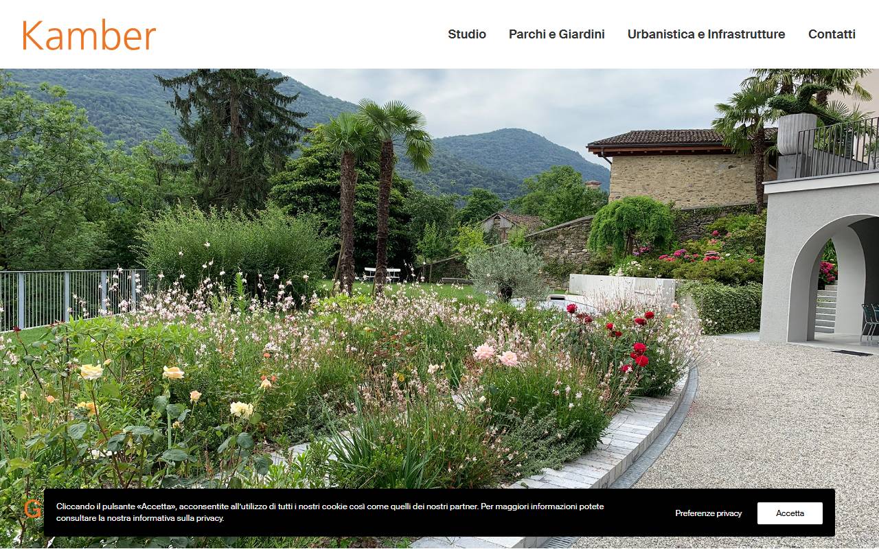 Anteprima del sito: Kamber architettura del paesaggio Sagl