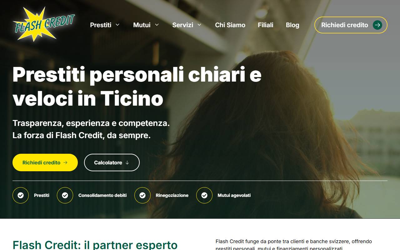 Anteprima del sito: Flash Credit Sagl