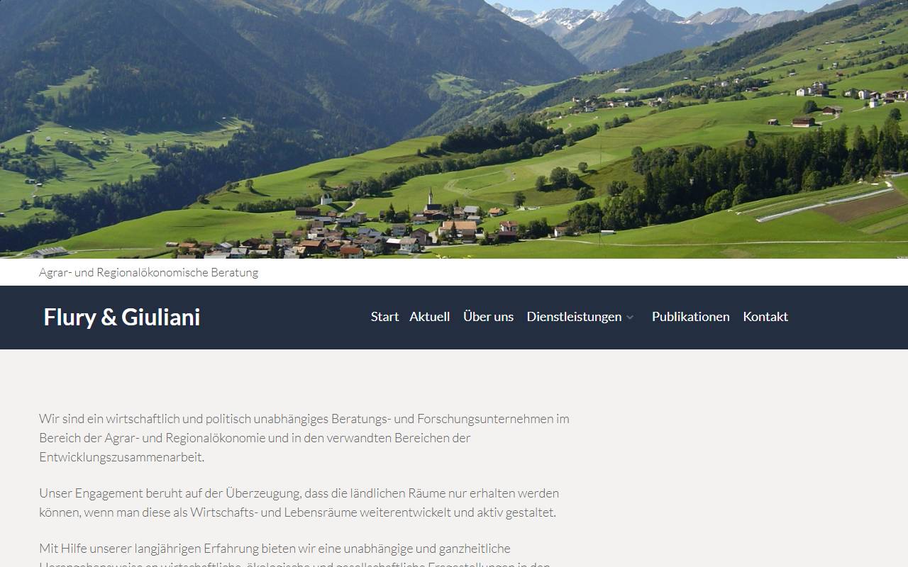 Anteprima del sito: Flury&Giuliani GmbH, Zweigniederlassung Bellinzona