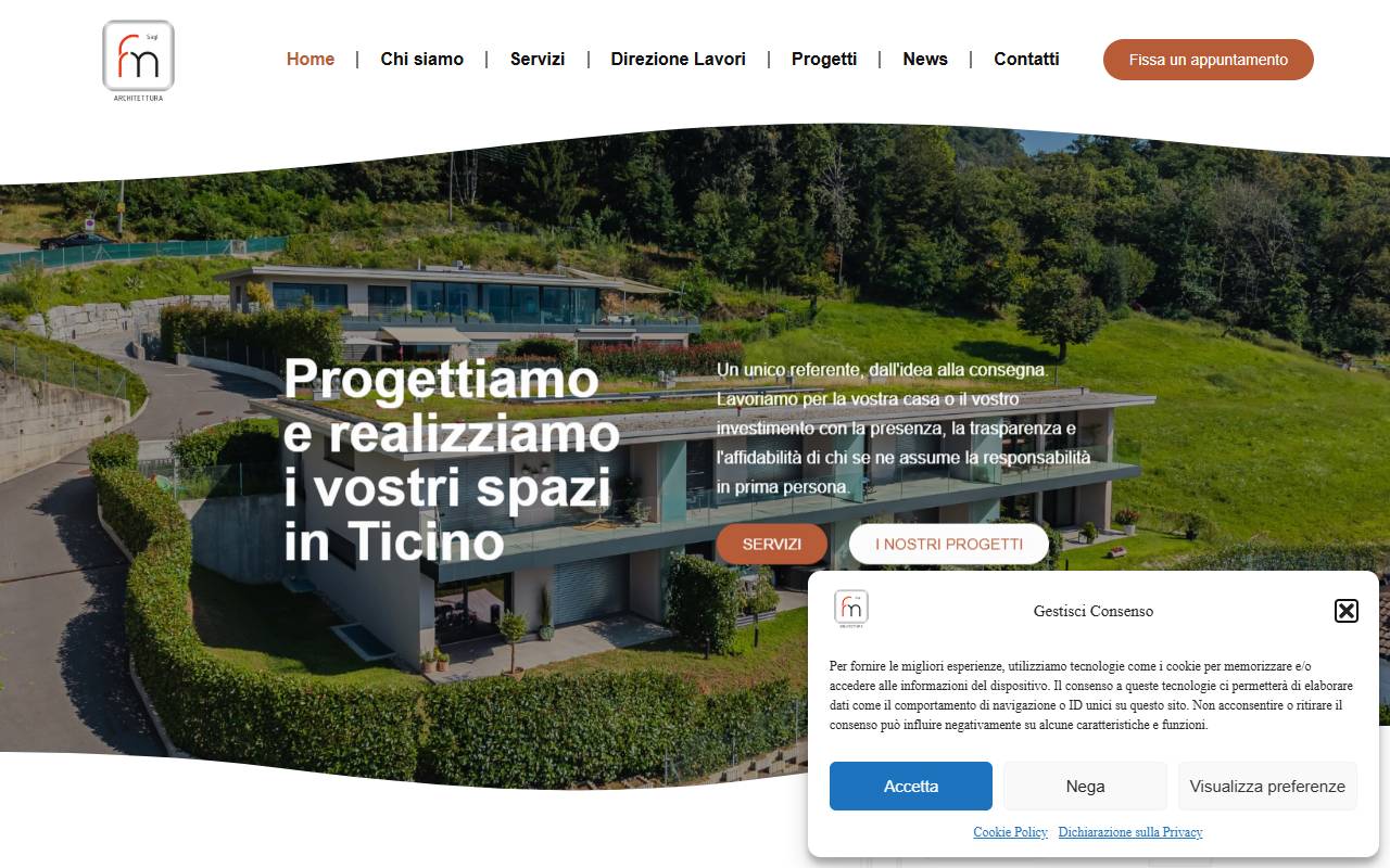 Anteprima del sito: FM ARCHITETTURA Sagl
