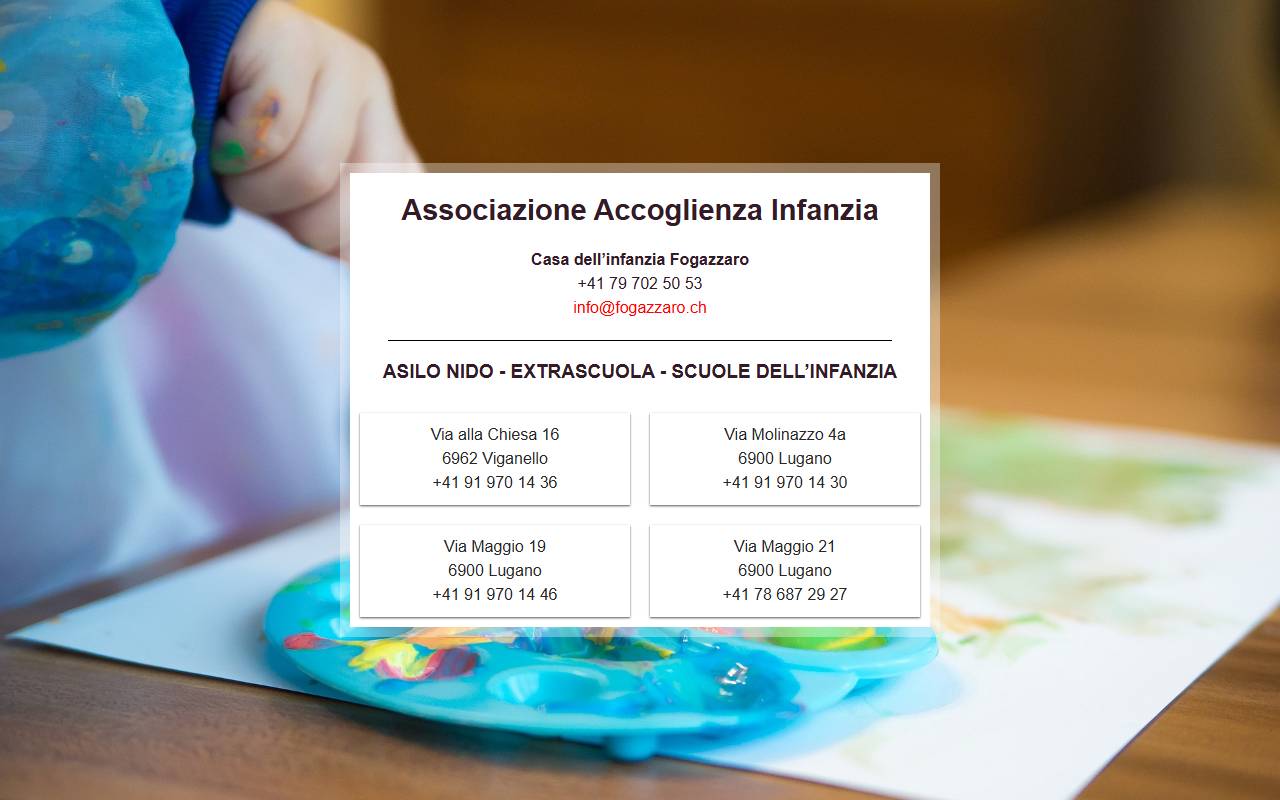 Anteprima del sito: Associazione Accoglienza Infanzia