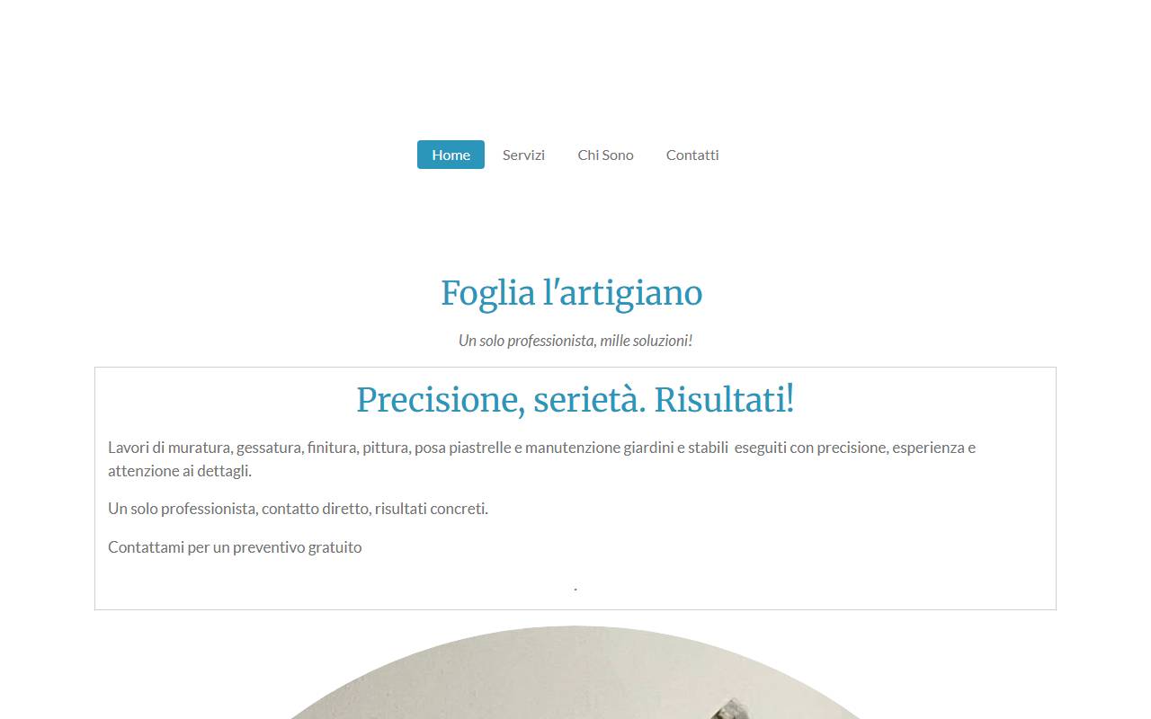 Anteprima del sito: Foglia l'artigiano