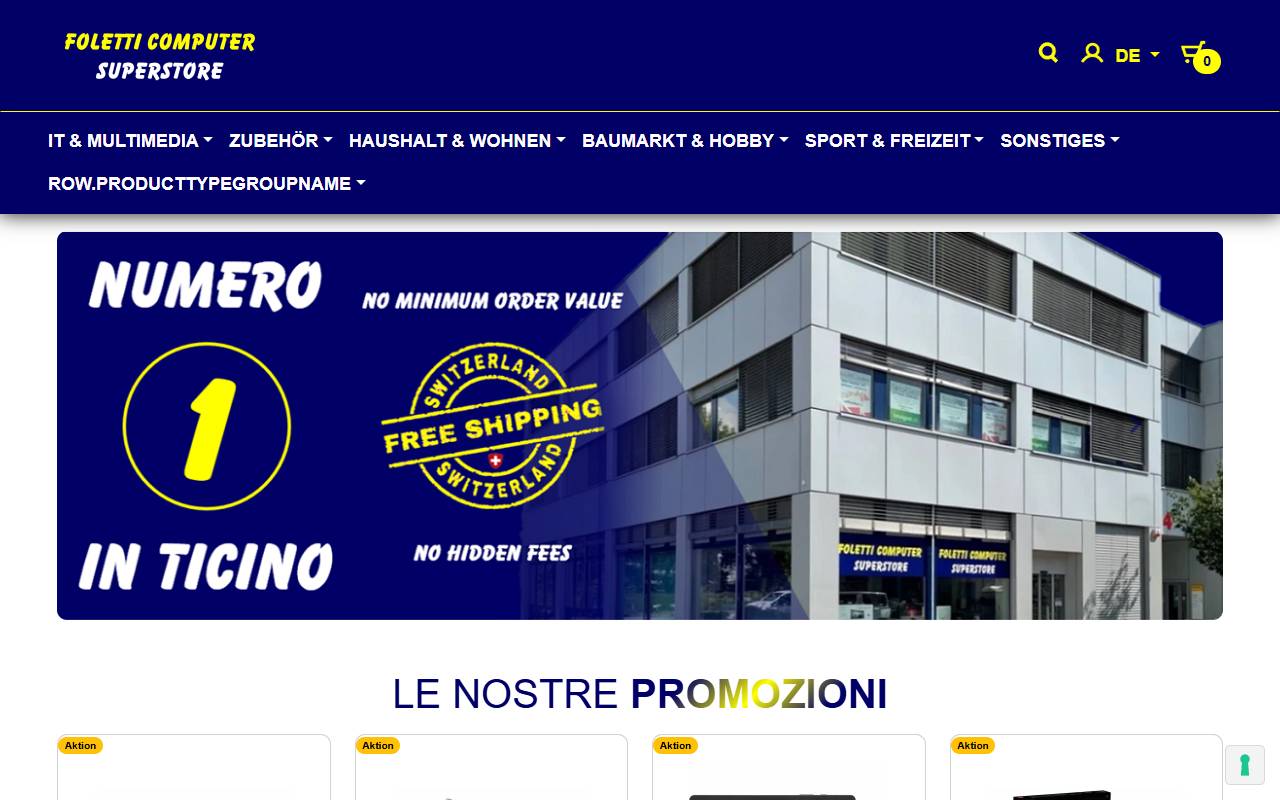 Anteprima del sito: Foletti computer