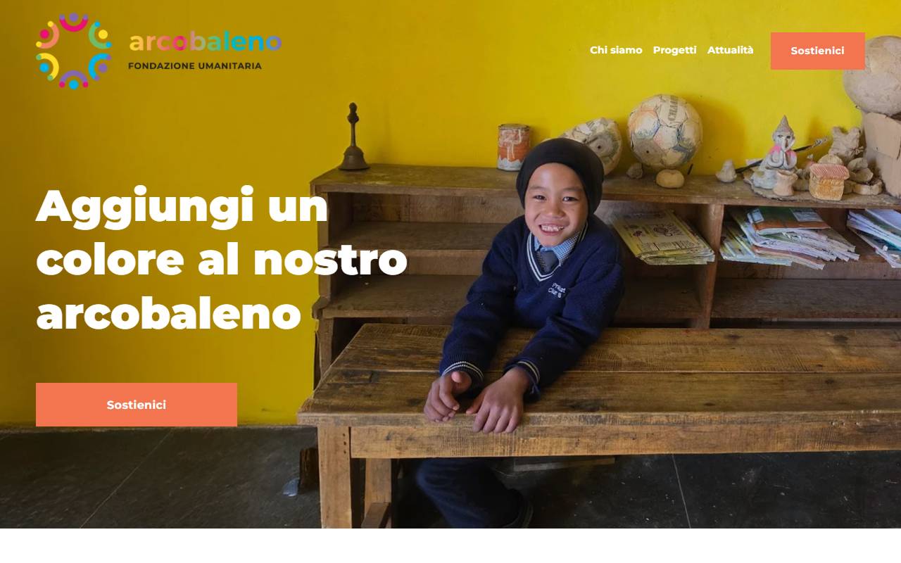 Anteprima del sito: Fondazione Umanitaria Arcobaleno