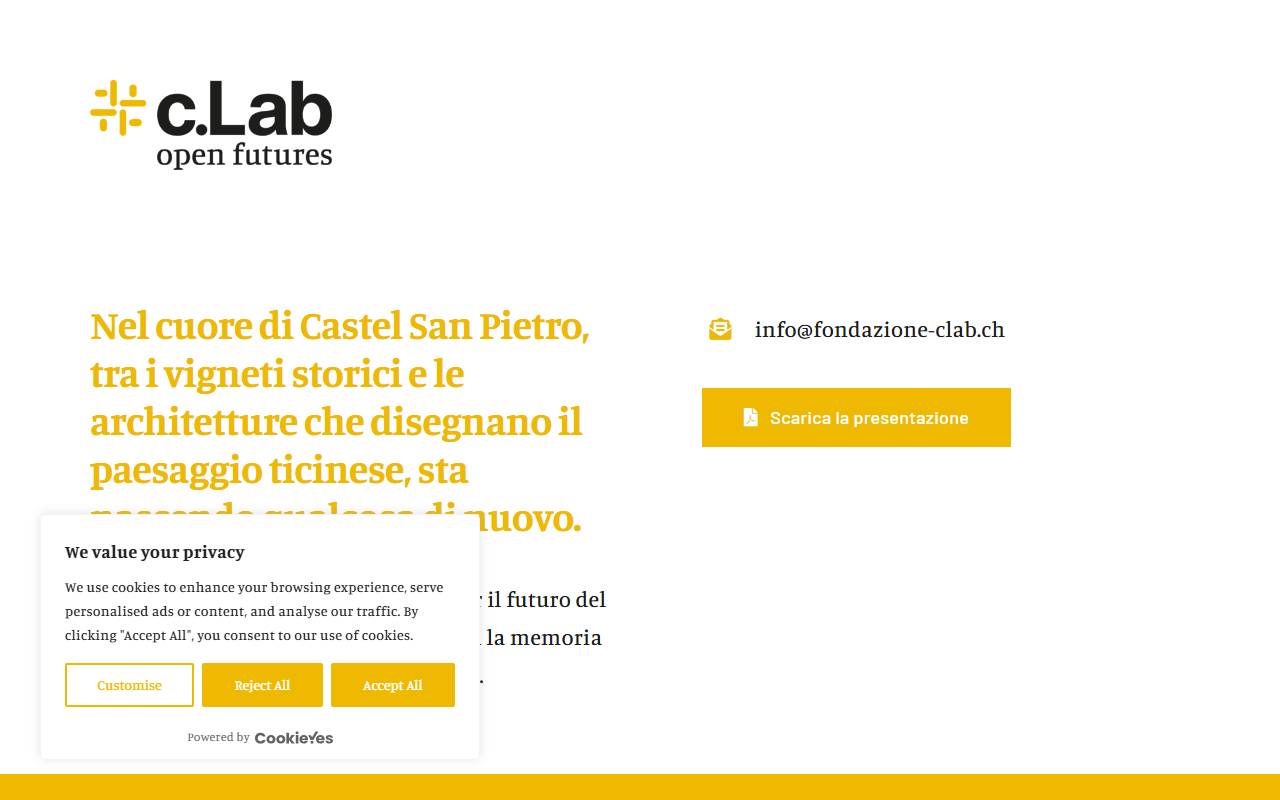 Anteprima del sito: Fondazione C. Lab