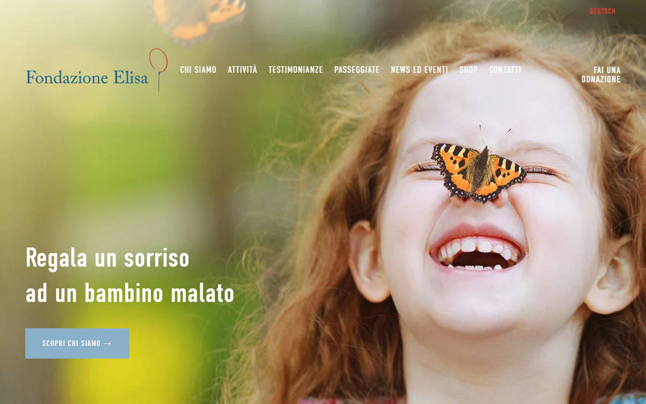Anteprima del sito: Fondazione Elisa