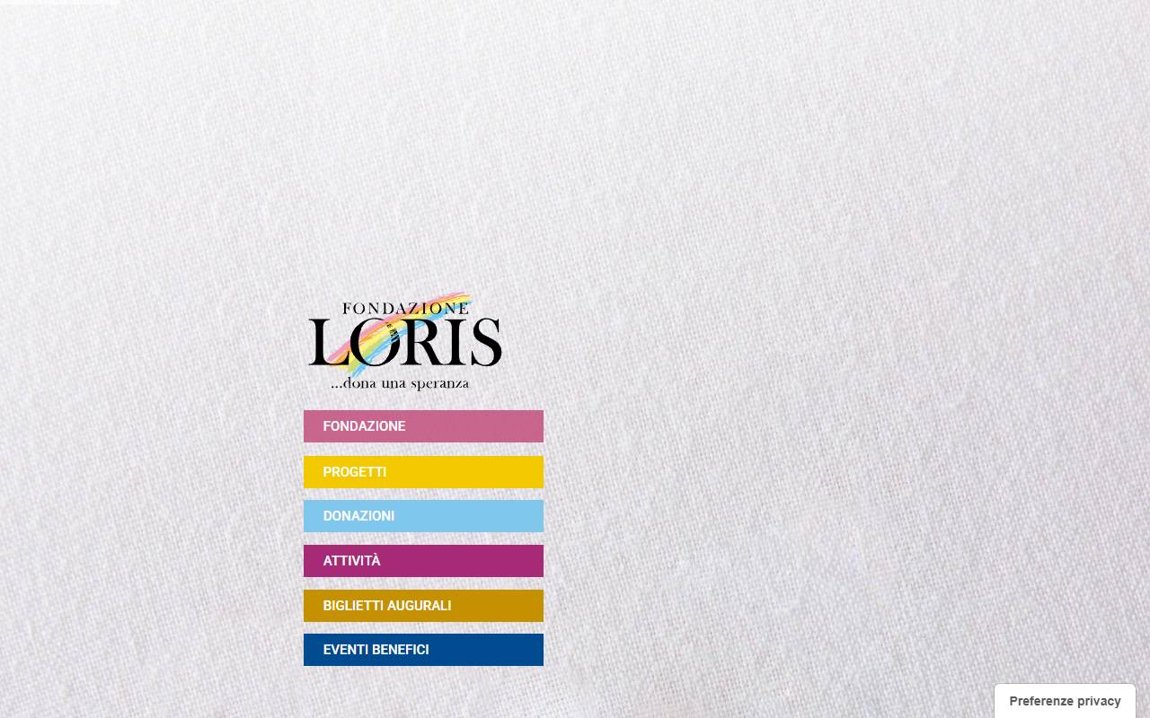 Anteprima del sito: Fondazione Fondo Loris