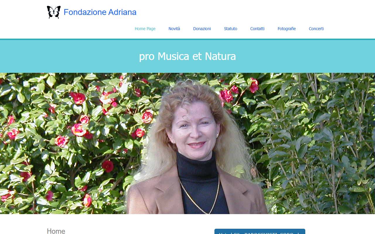 Anteprima del sito: Fondazione Adriana Fasolis-Brambilla, pro Musica et Natura