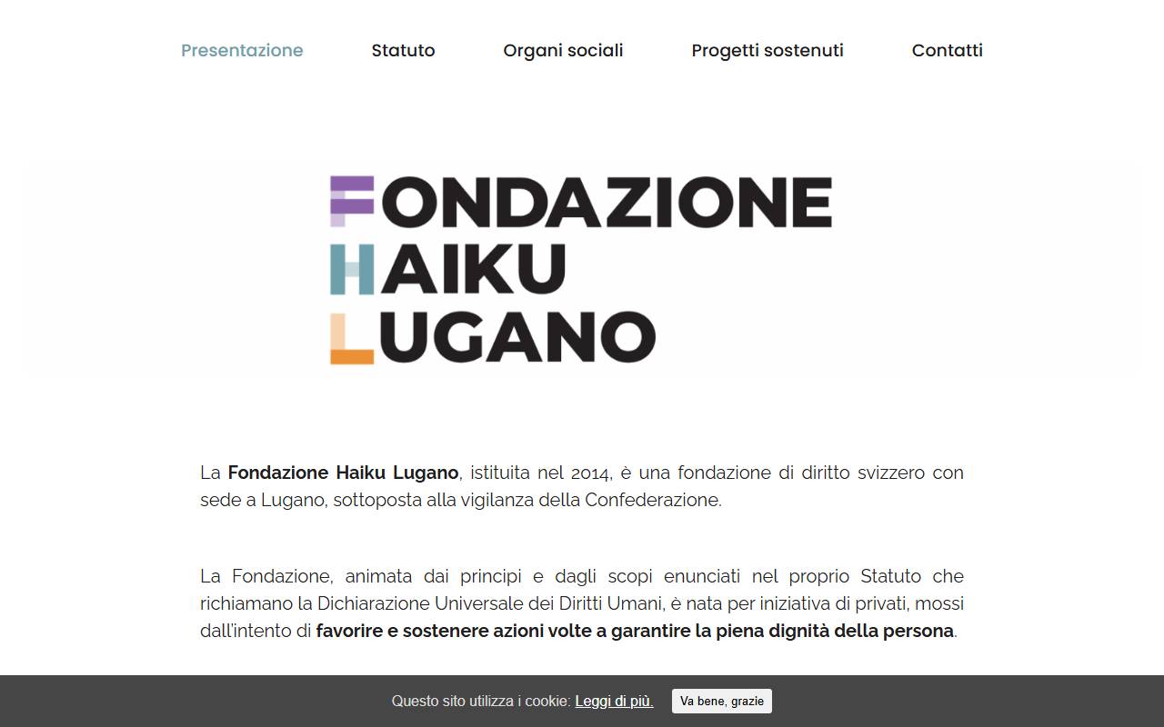 Anteprima del sito: FONDAZIONE HAIKU LUGANO