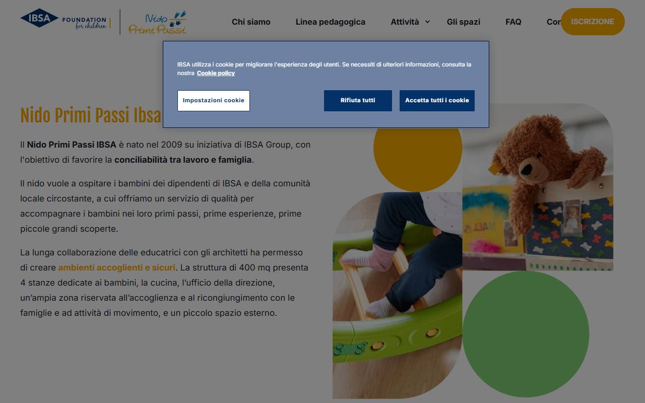 Anteprima del sito: FONDAZIONE IBSA FOR CHILDREN