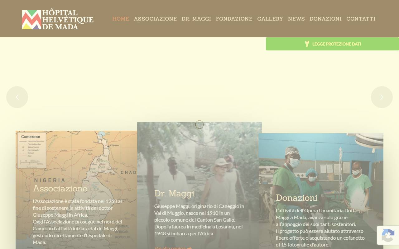 Anteprima del sito: Fondazione Opera Umanitaria Dr. Maggi