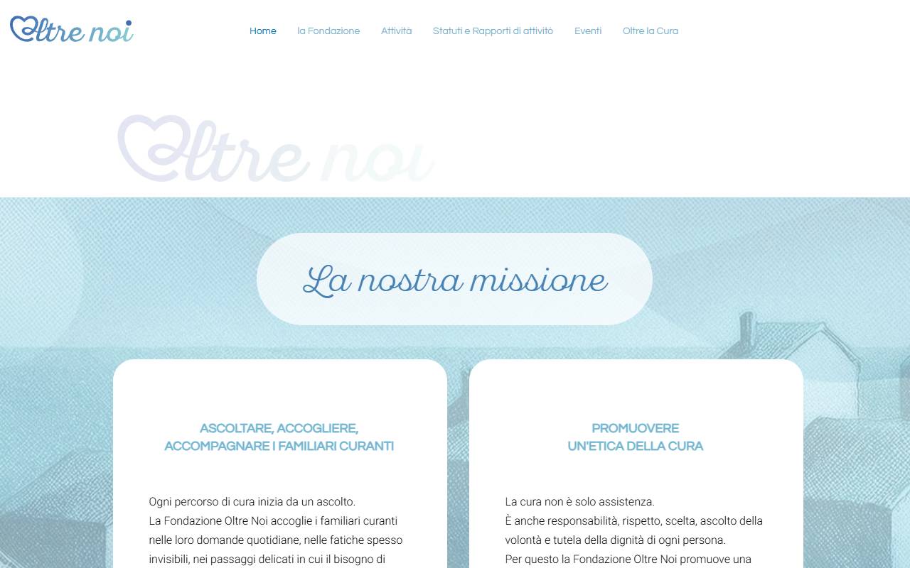 Anteprima del sito: Fondazione Oltre Noi