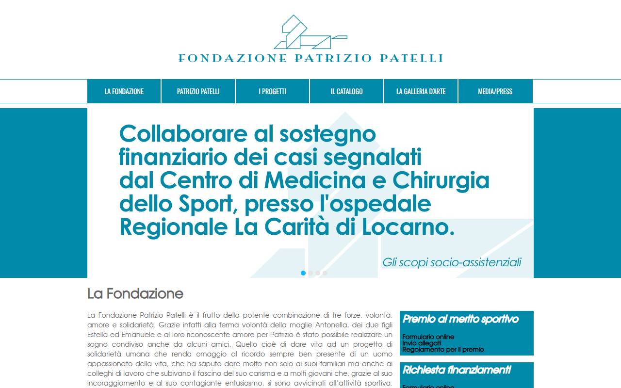 Anteprima del sito: FONDAZIONE PATRIZIO PATELLI