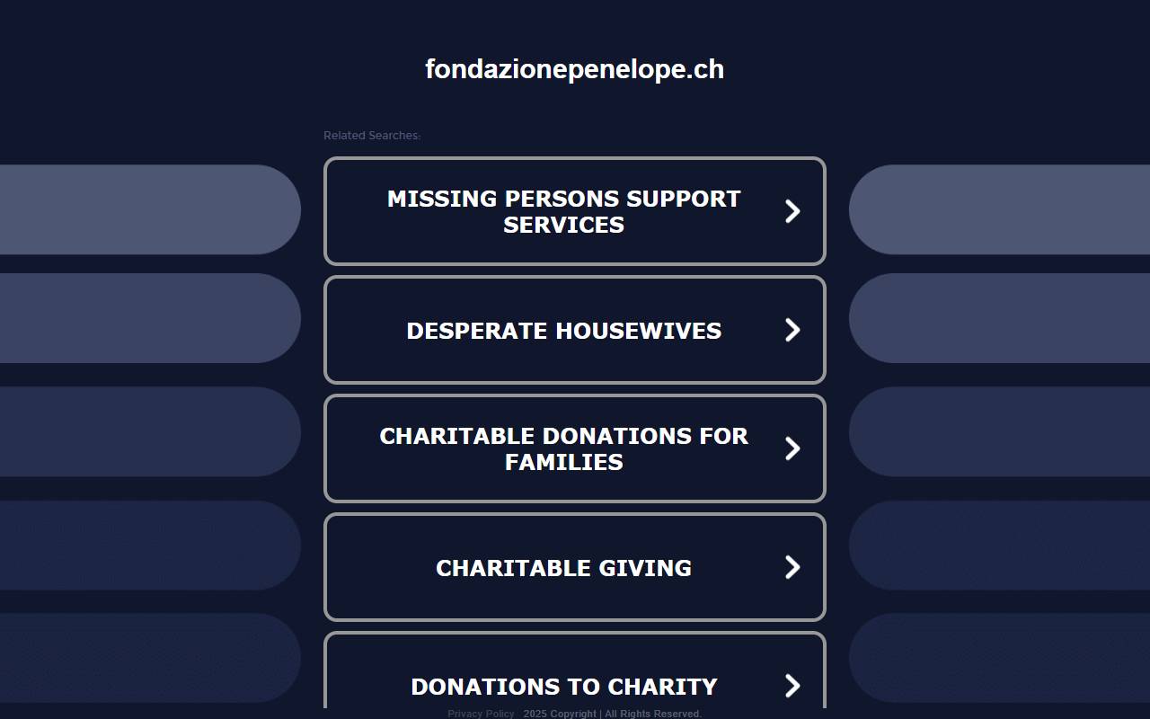 Anteprima del sito: Fondazione Penelope