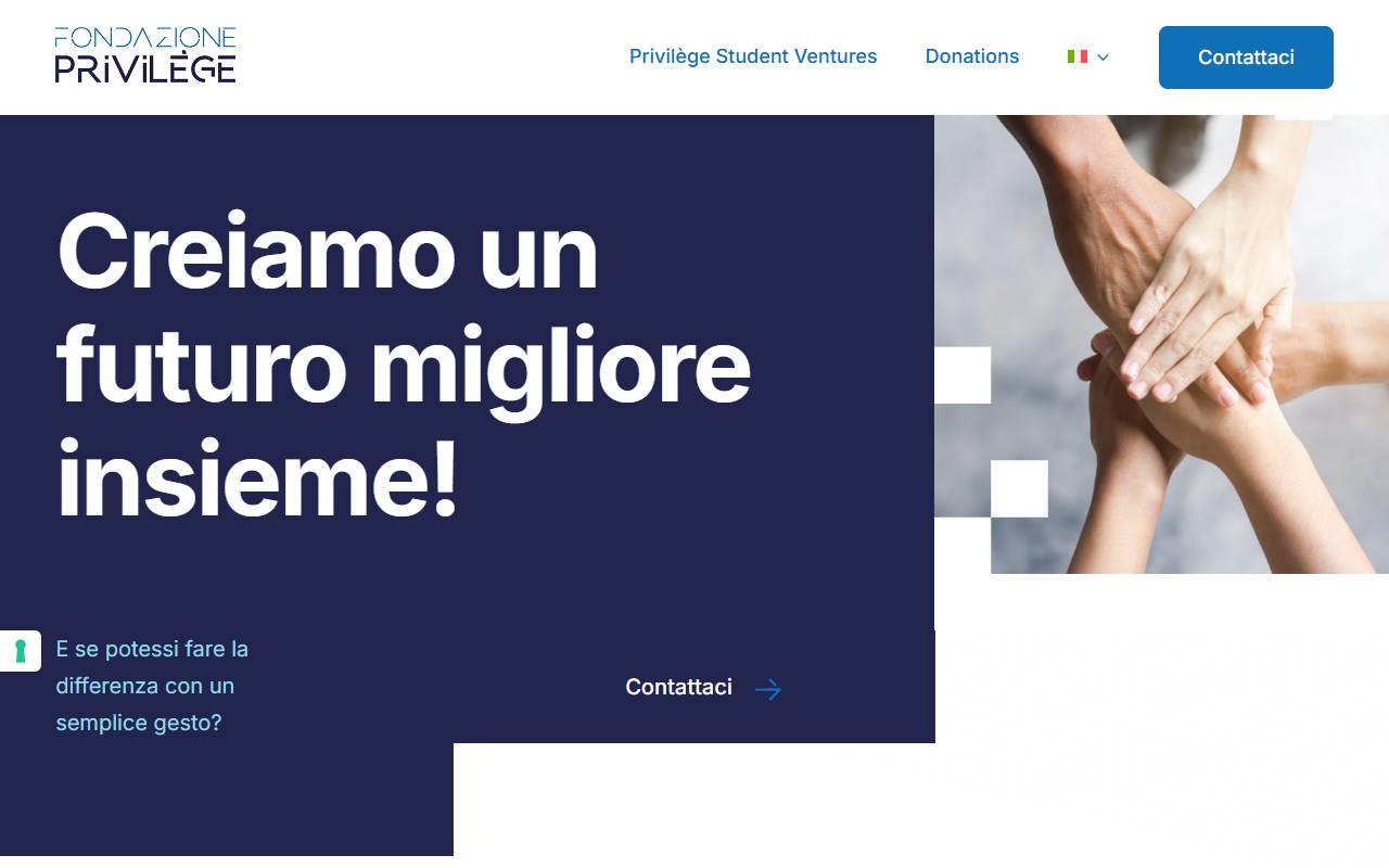 Anteprima del sito: Fondazione Privilège