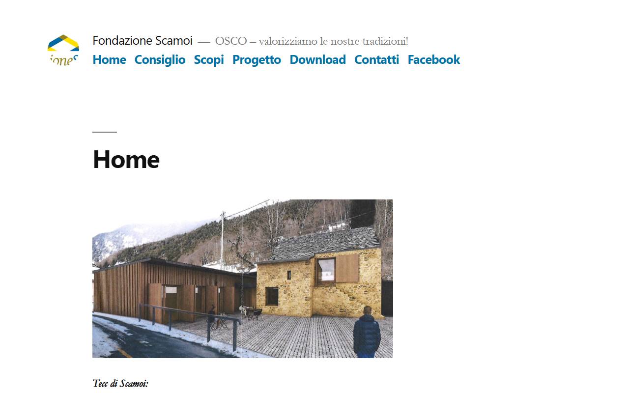 Anteprima del sito: Fondazione Scamoi