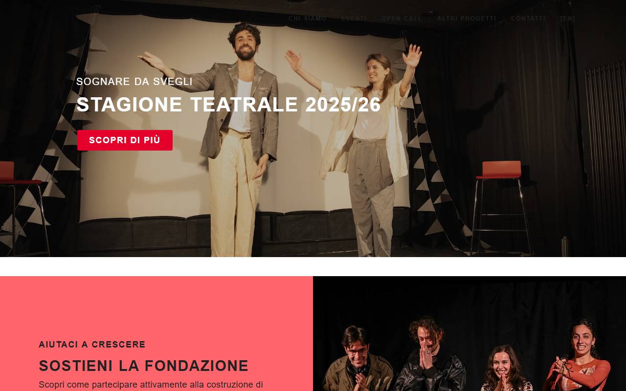 Anteprima del sito: Fondazione Claudia Lombardi per il teatro