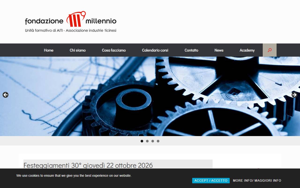 Anteprima del sito: Fondazione Terzo Millennio