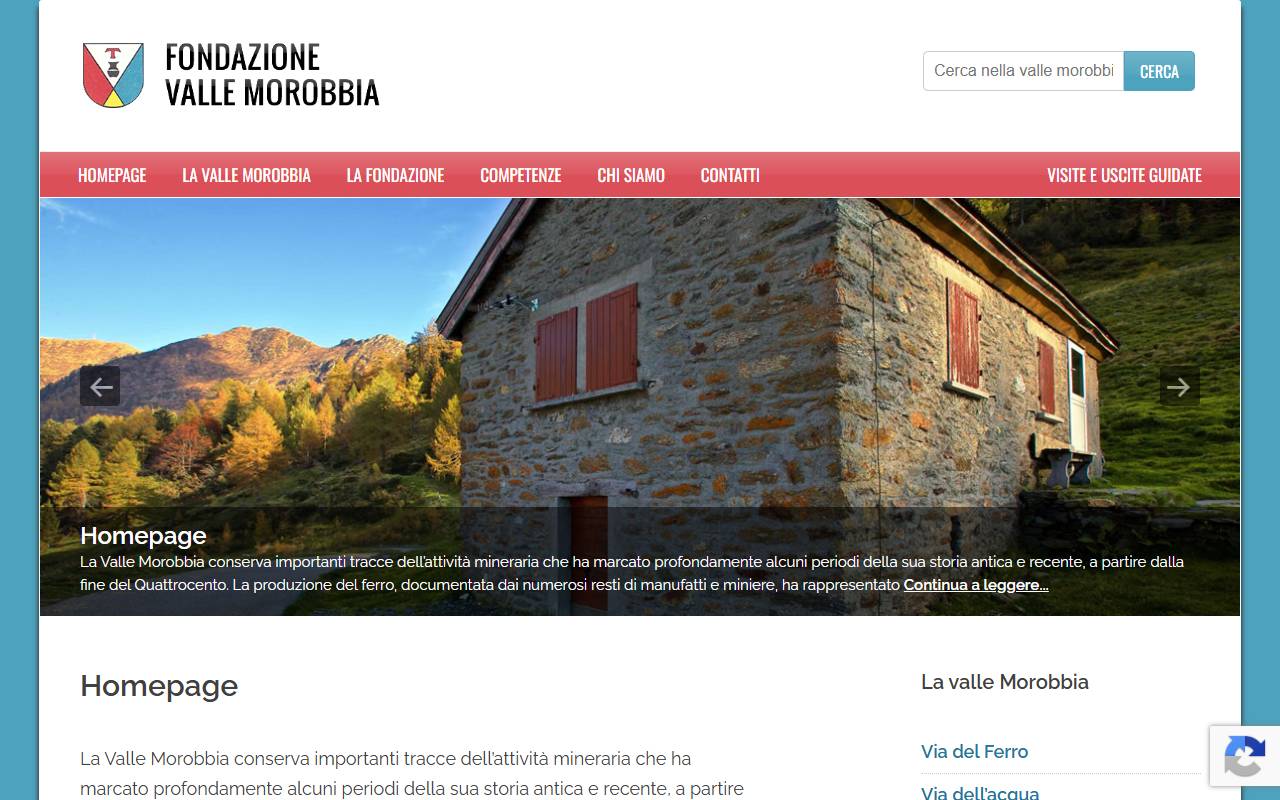 Anteprima del sito: Fondazione Valle Morobbia
