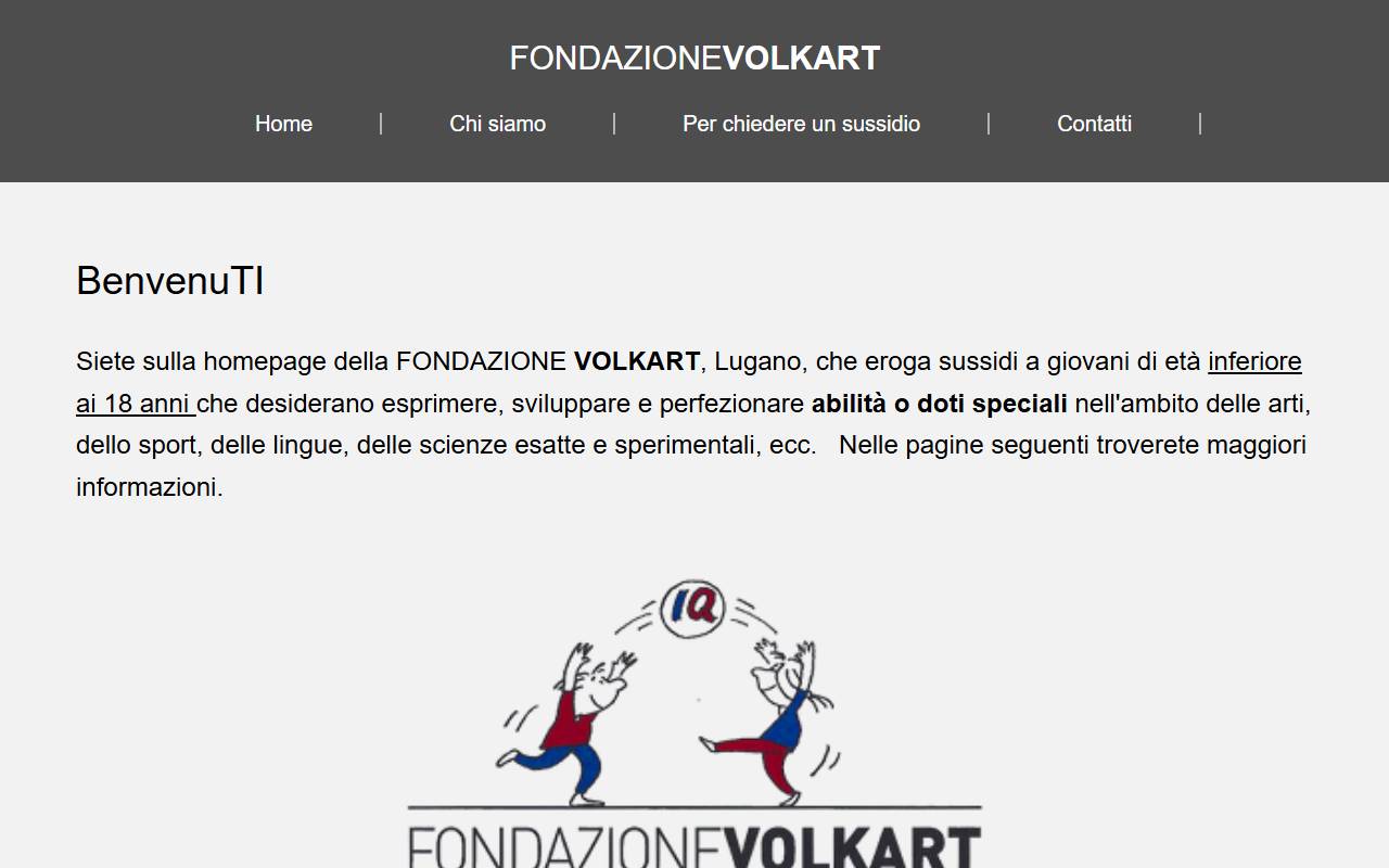 Anteprima del sito: Fondazione Volkart