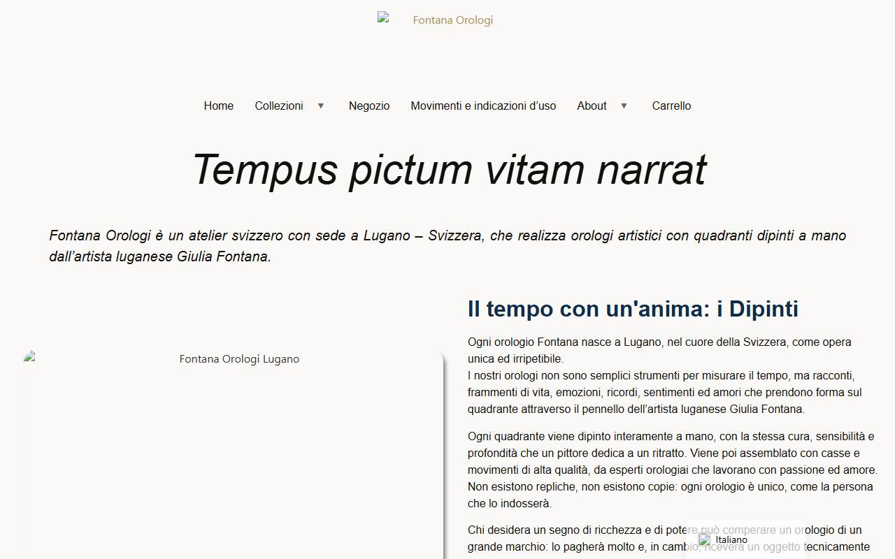 Anteprima del sito: Fontana Orologi Sagl