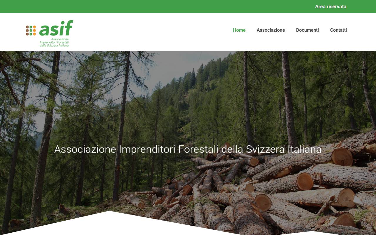 Anteprima del sito: ASIF, Associazione imprenditori forestali della Svizzera Italiana