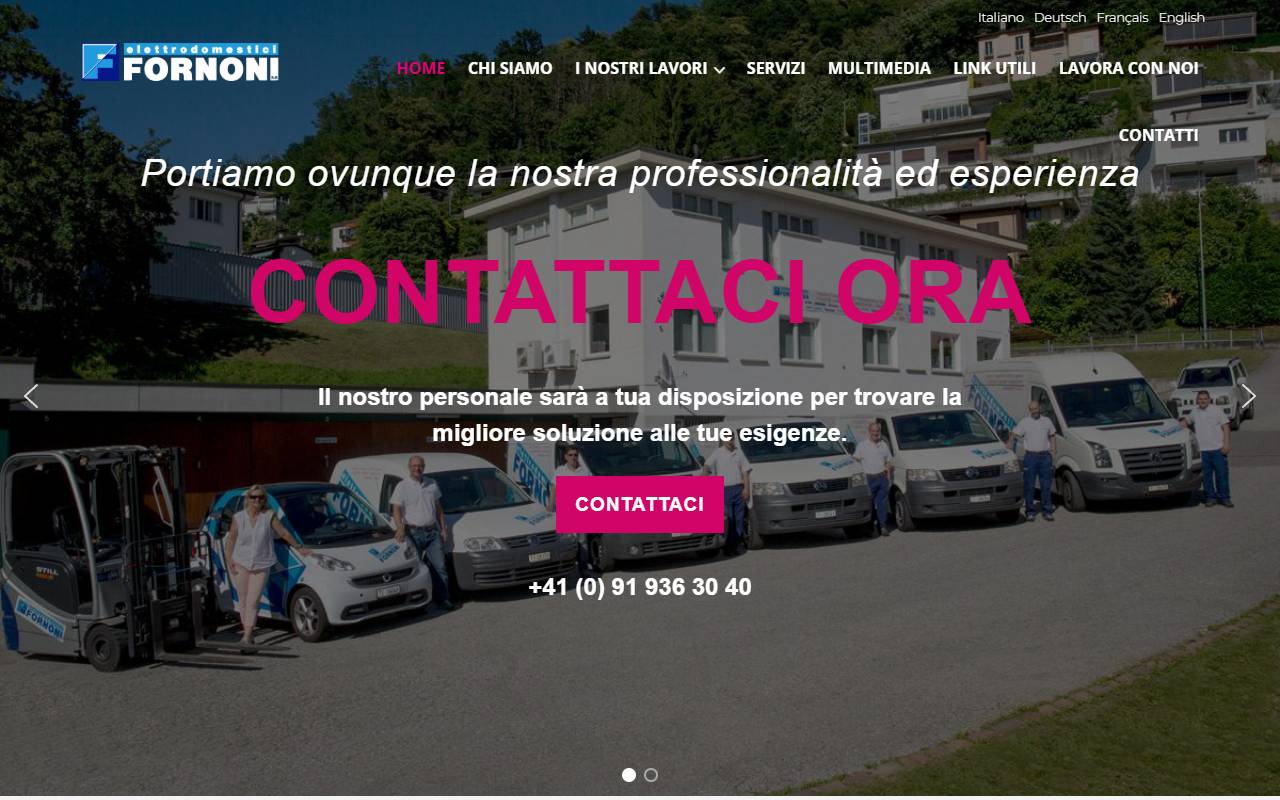 Anteprima del sito: Elettrodomestici Fornoni SA