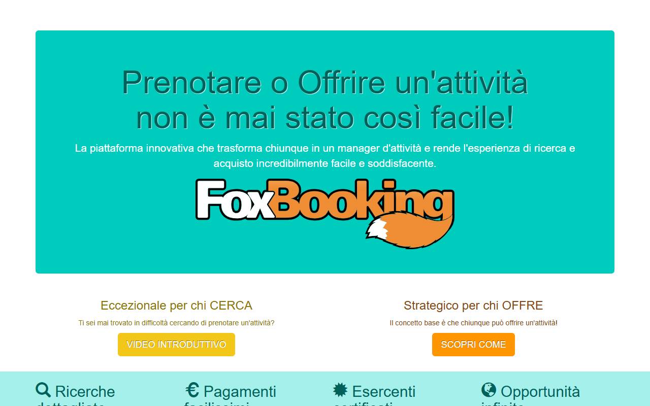 Anteprima del sito: Foxbooking Sagl