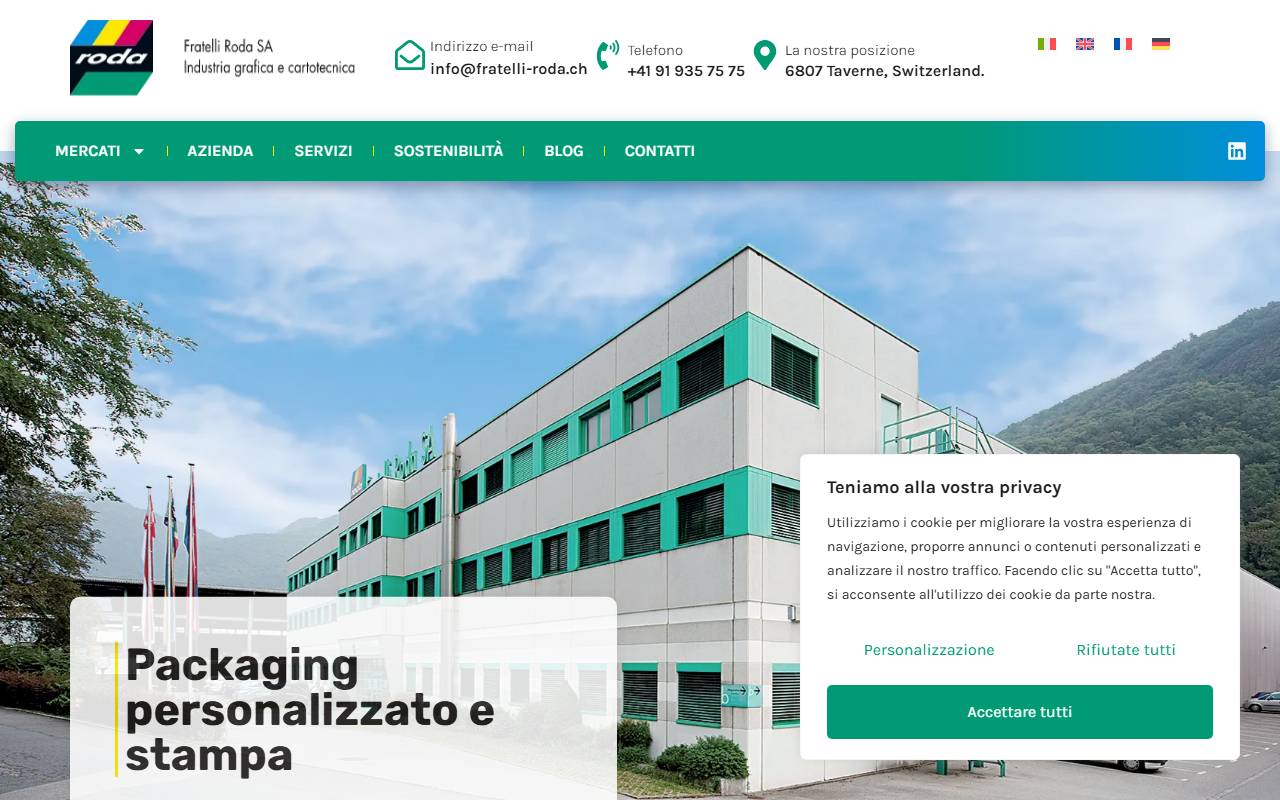 Anteprima del sito: Fratelli Roda SA