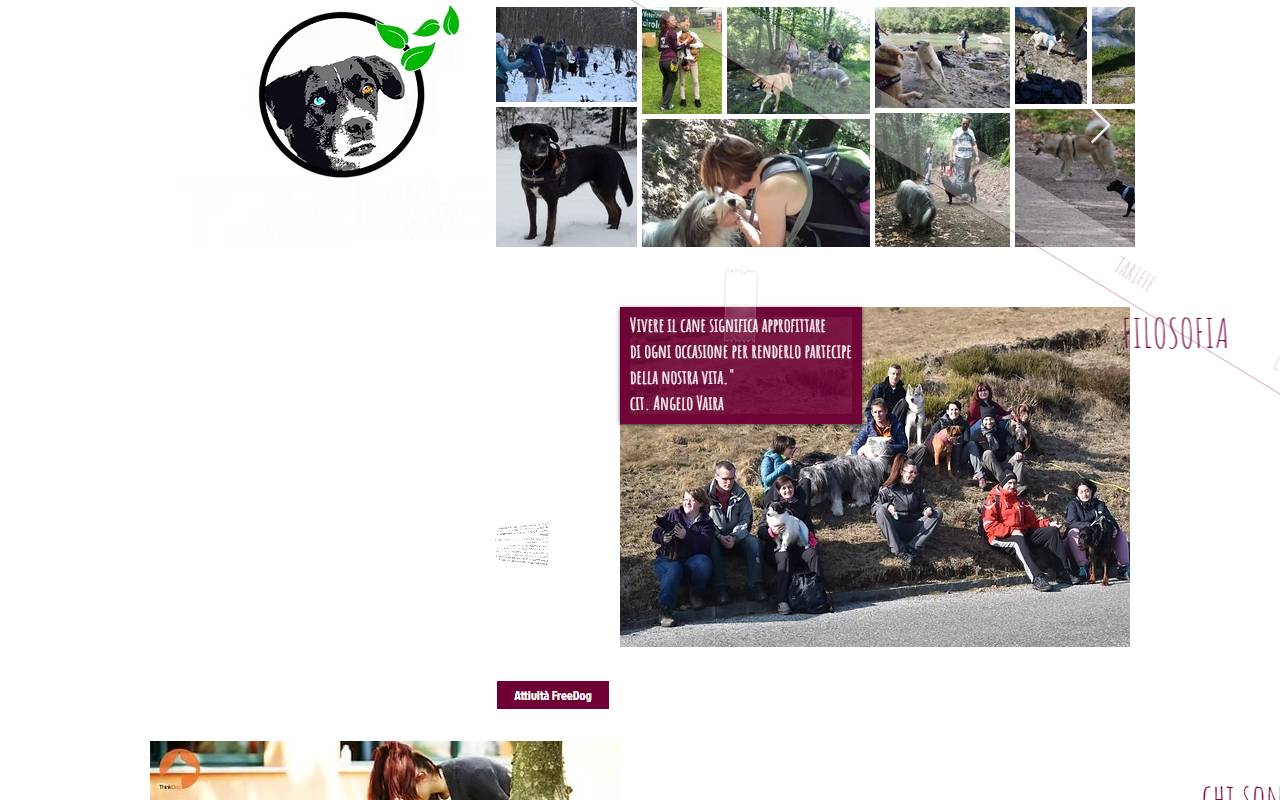 Anteprima del sito: FreeDog Project Sagl