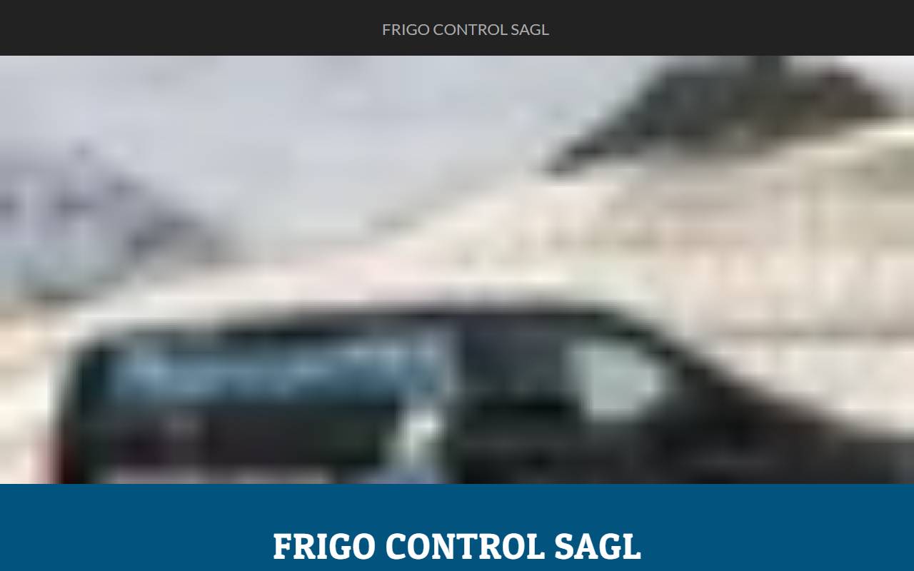 Anteprima del sito: Frigo Control SAGL