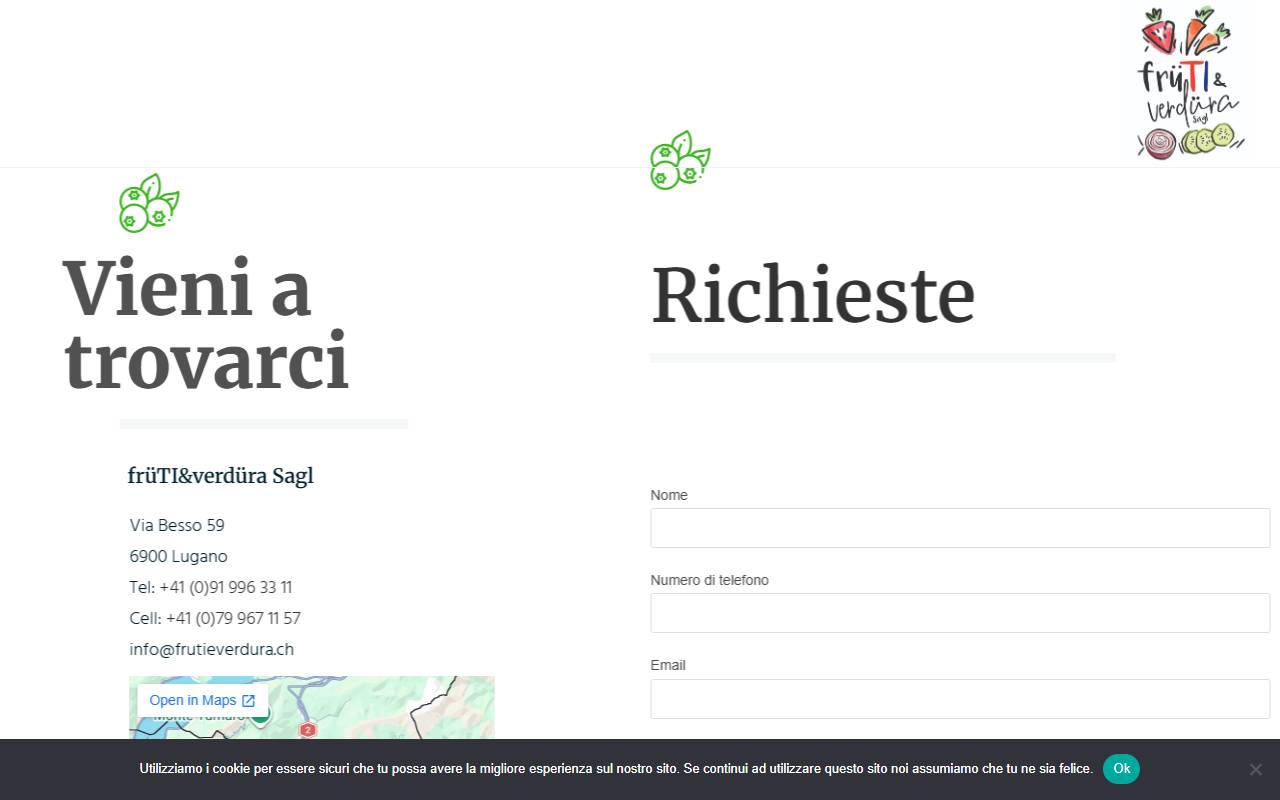 Anteprima del sito: früTI&verdüra Sagl