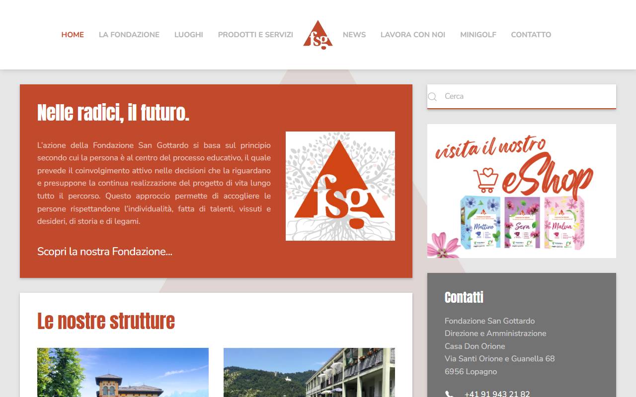 Anteprima del sito: Fondazione San Gottardo