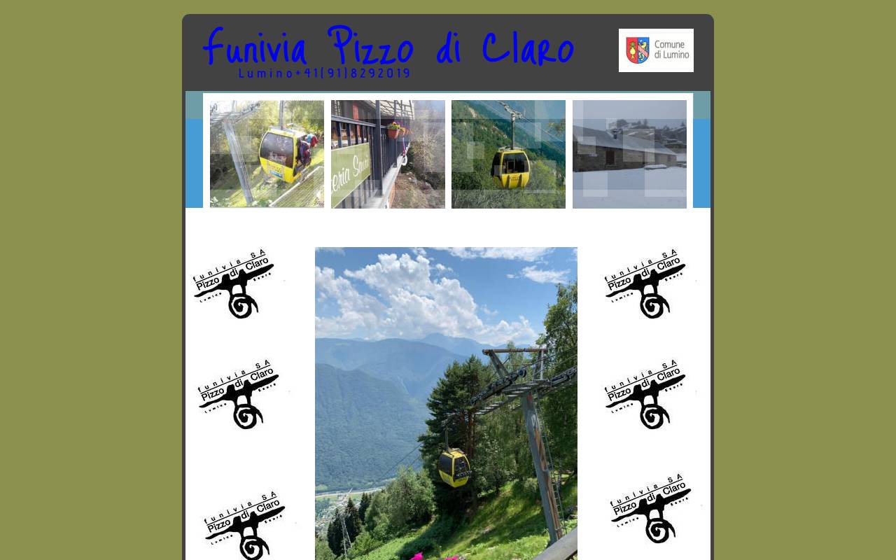Anteprima del sito: Funivia Pizzo di Claro SA