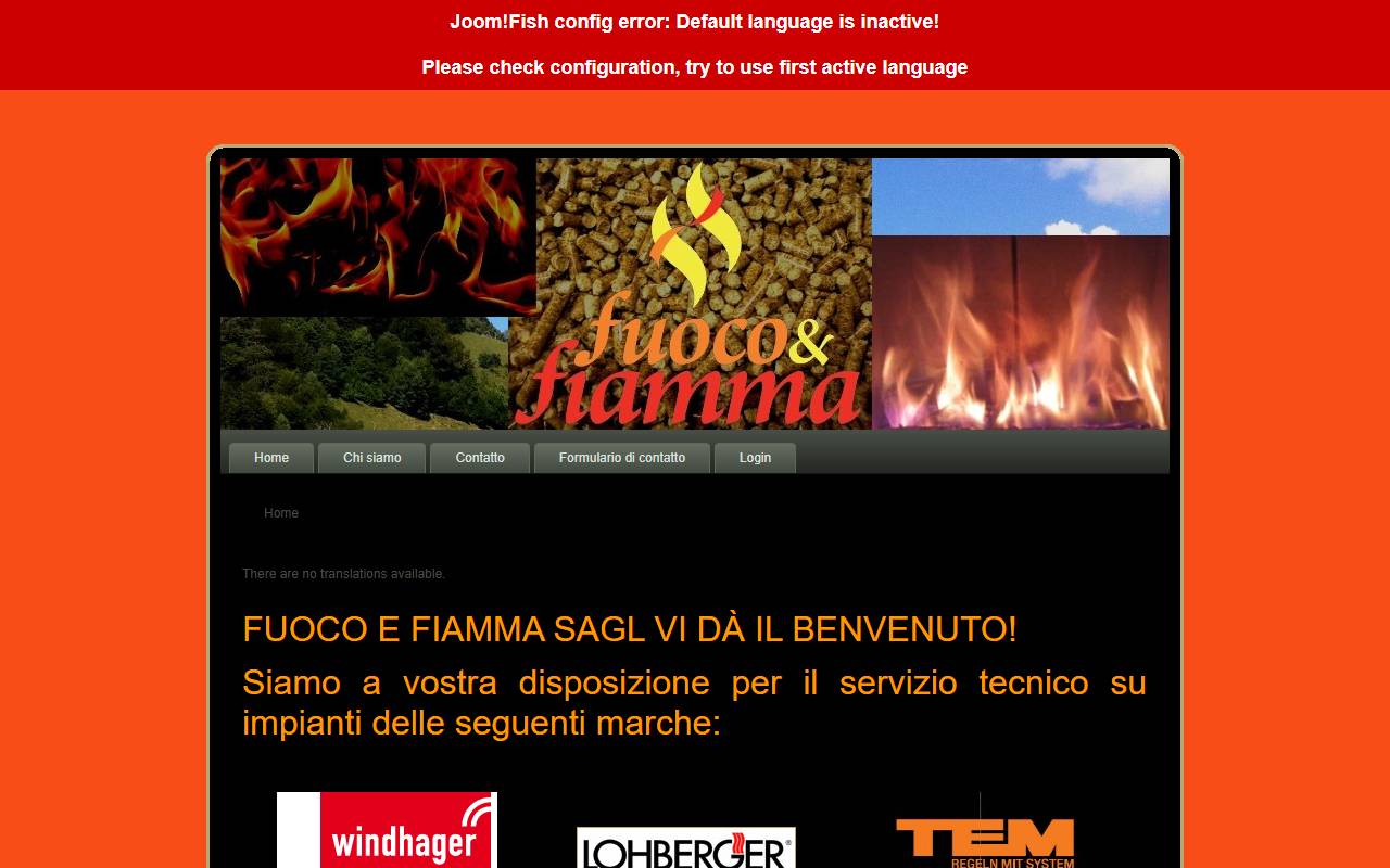 Anteprima del sito: Fuoco e Fiamma Sagl