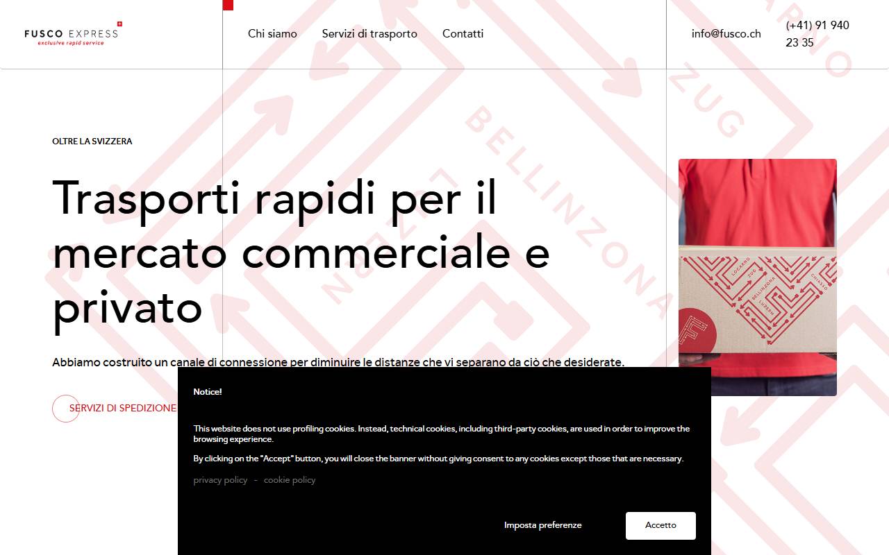 Anteprima del sito: Fusco Express Sagl