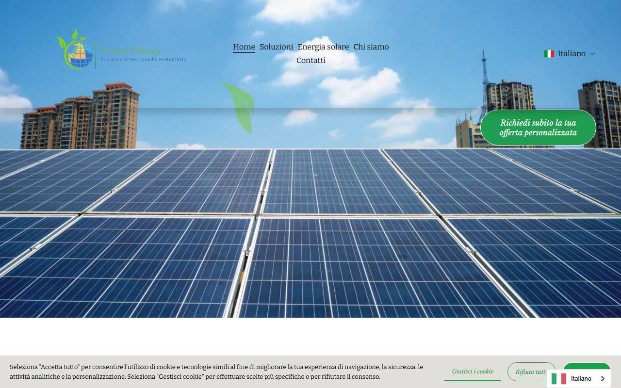 Anteprima del sito: Futura Energy Solar Sagl