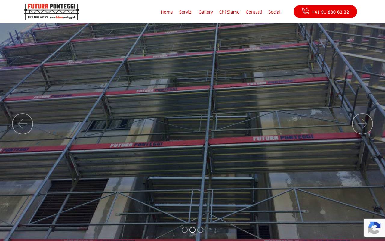 Anteprima del sito: Futura Ponteggi Sagl