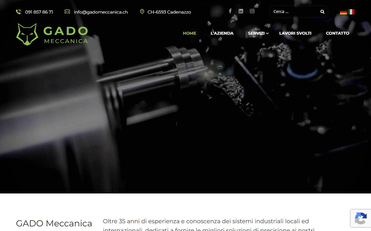 Anteprima del sito: Gado meccanica Sagl