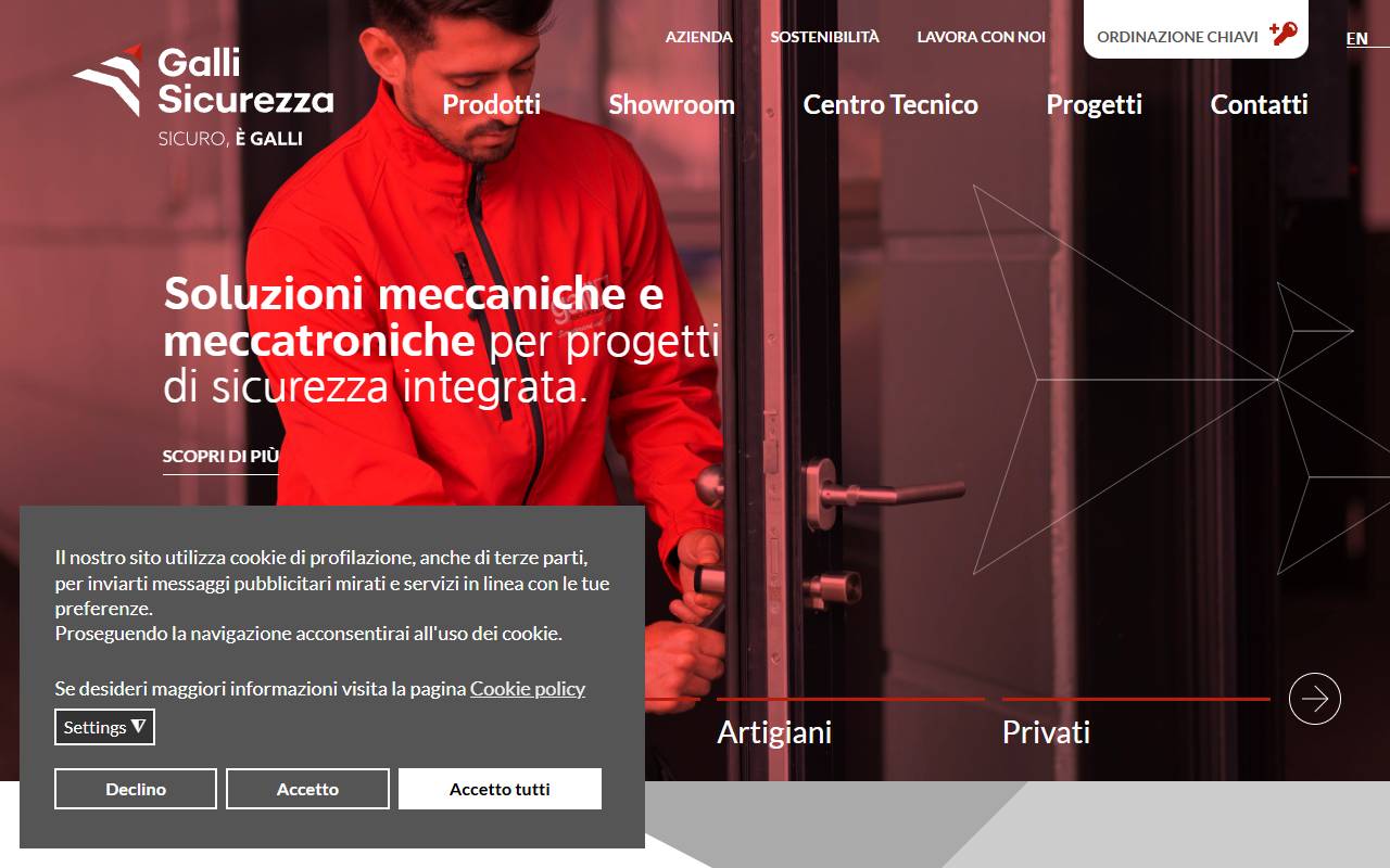 Anteprima del sito: GALLI SICUREZZA SA