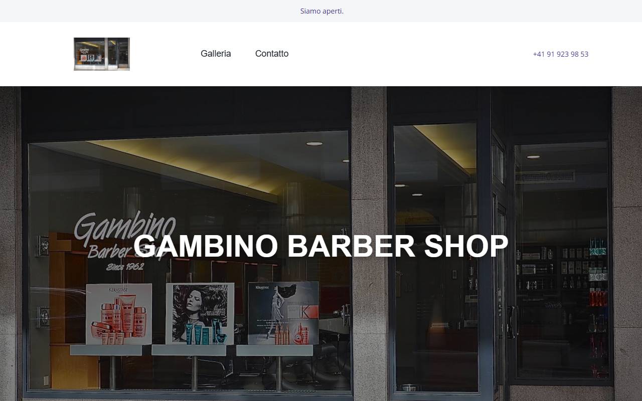 Anteprima del sito: Gambino Barber Shop