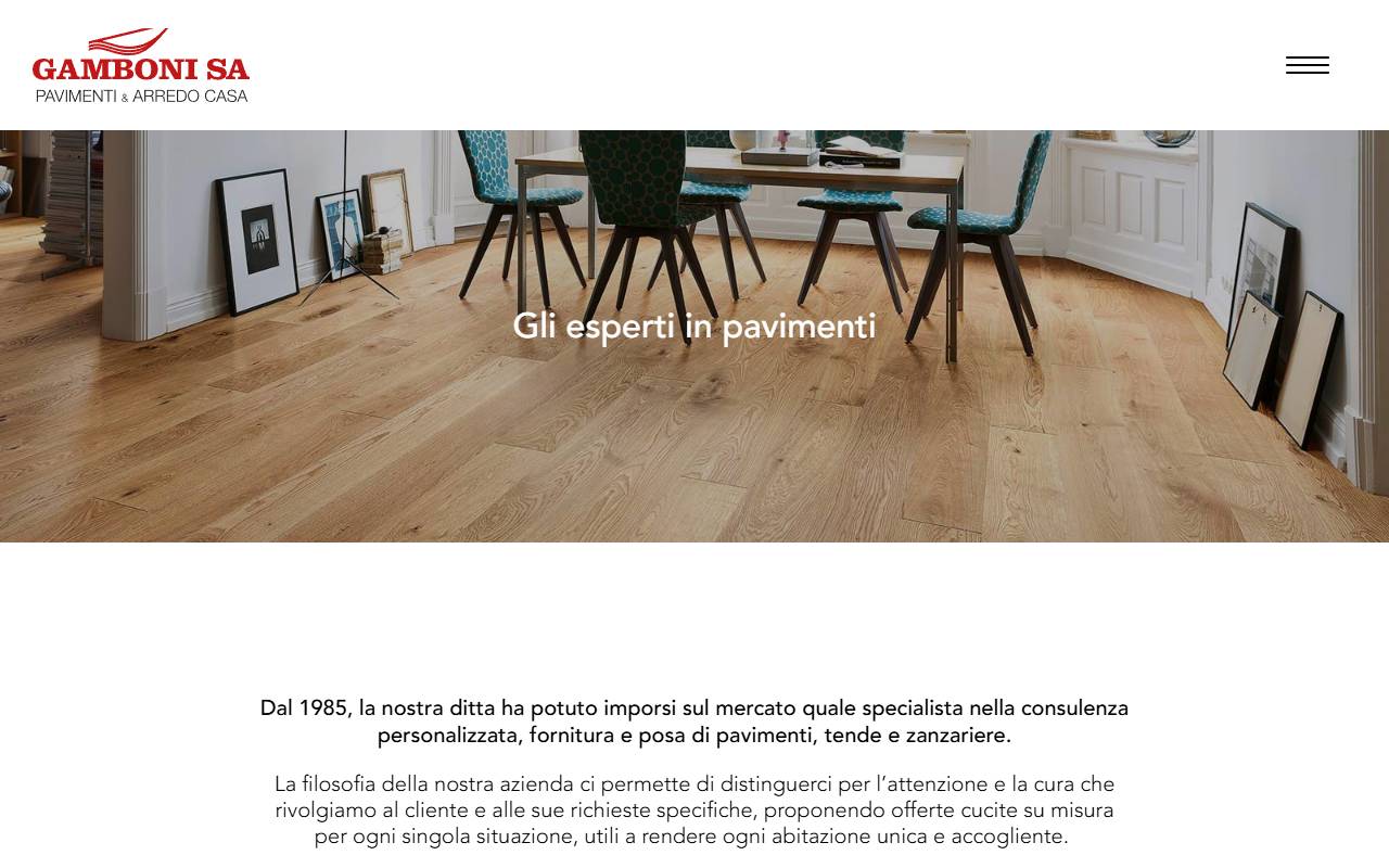 Anteprima del sito: GAMBONI SA