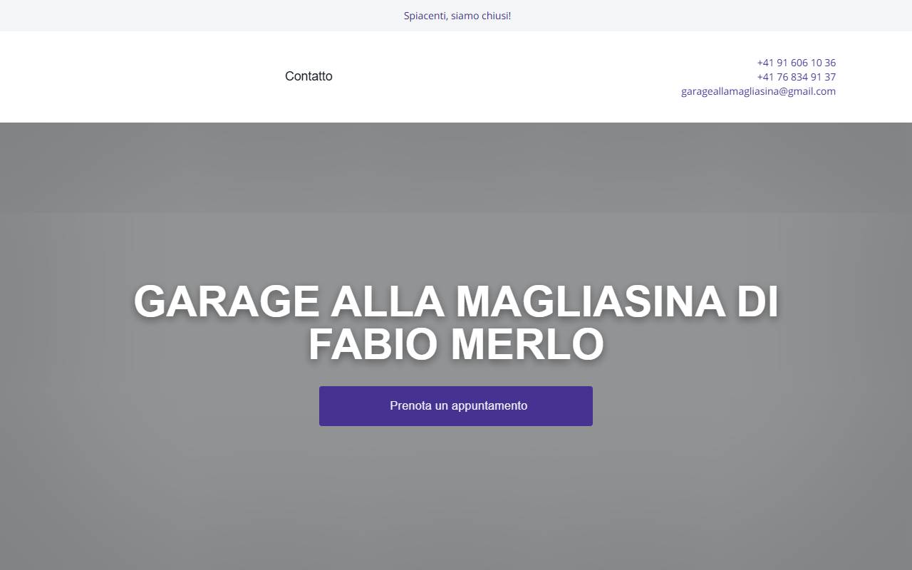 Anteprima del sito: GARAGE ALLA MAGLIASINA DI MERLO FABIO