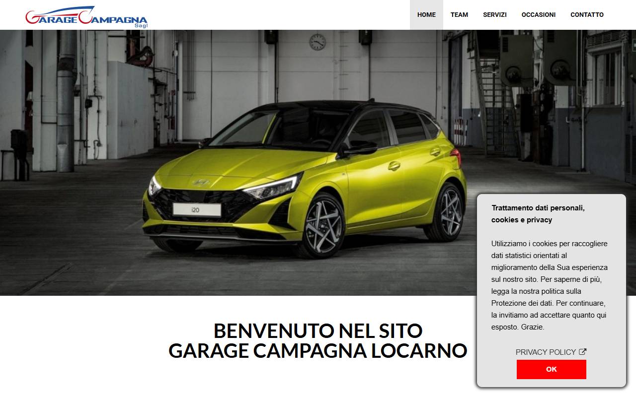 Anteprima del sito: GARAGE CAMPAGNA SAGL