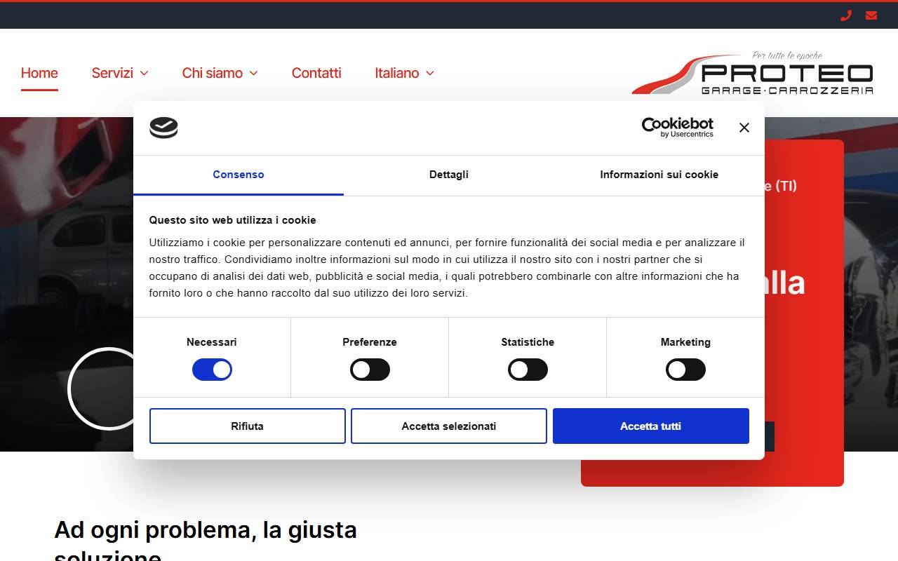 Anteprima del sito: Proteo SA
