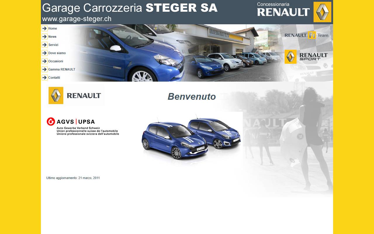 Anteprima del sito: Garage Carrozzeria Steger SA