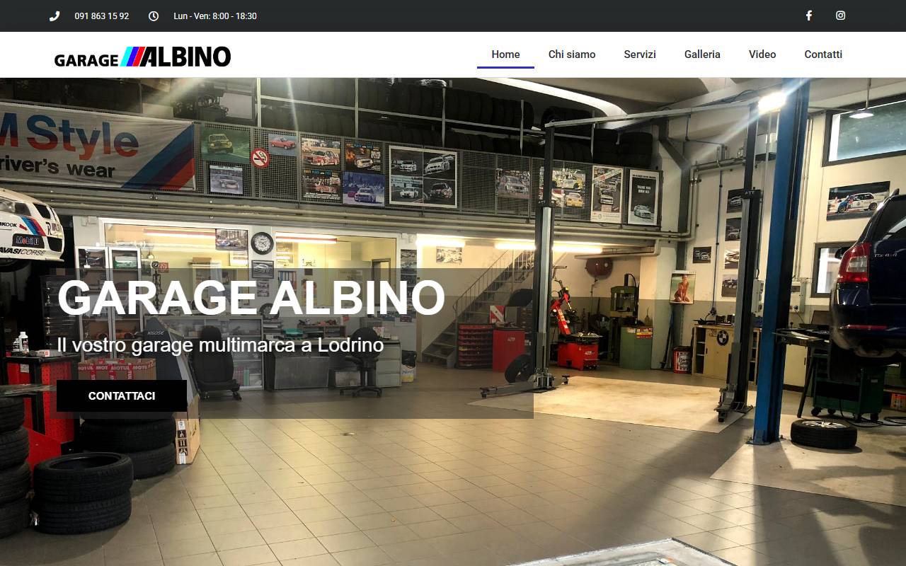 Anteprima del sito: Garage Albino di Albino Mazzaro Sagl